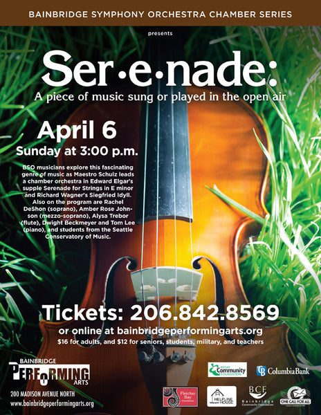 Ser•e•nade: A piece of music sung or played in the open air
