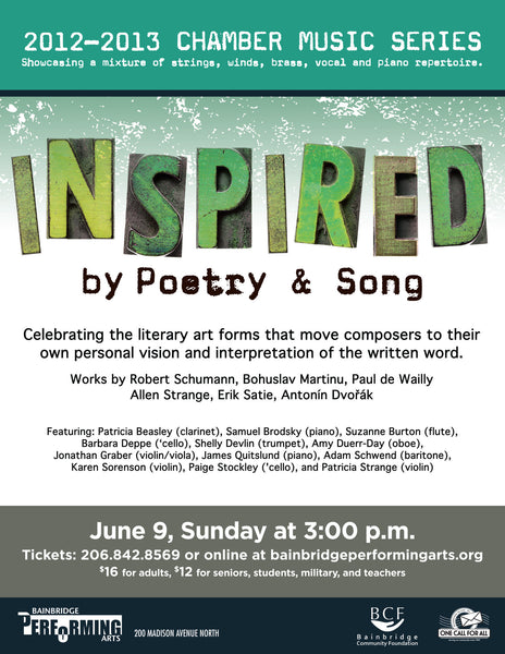 Chamber Music Inspired by Poetry & Song